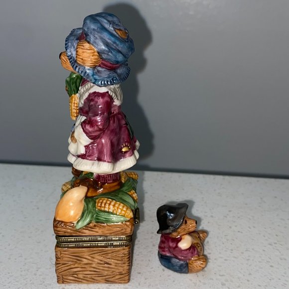 Vintage 1999 Boyds Bear THANKSGIVING Trinket Box - Picture 6 of 9